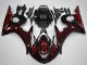 Carenagem Moto Yamaha YZF R6 2003-2004 - Preto Brilhante Vermelho Chama