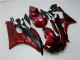 Kits Carenagem Moto Yamaha YZF R6 2006-2007 - Vermelho Preto Fosco
