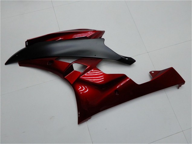 Kits Carenagem Moto Yamaha YZF R6 2006-2007 - Vermelho Preto Fosco