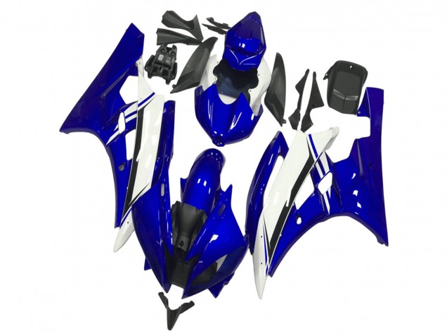 Carenagens Moto Yamaha YZF R6 2006-2007 - Azul Branco Preto