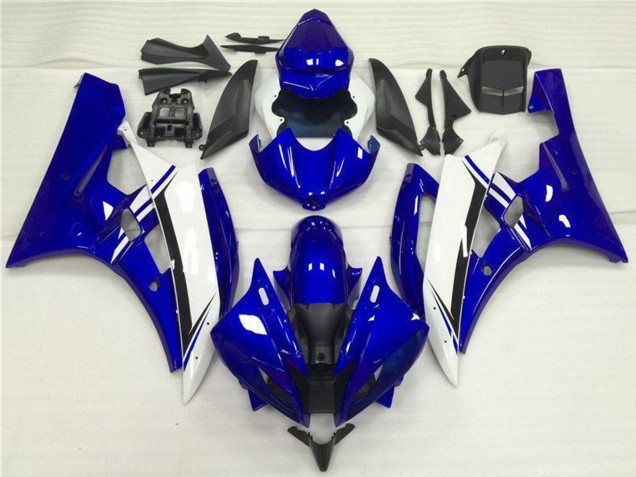 Carenagens Moto Yamaha YZF R6 2006-2007 - Azul Branco Preto