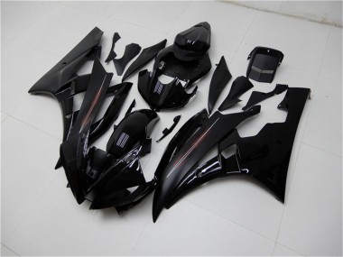 Kits Carenagem Moto Yamaha YZF R6 2006-2007 - Preto Brilhante Preto Fosco
