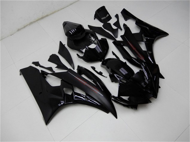 Kits Carenagem Moto Yamaha YZF R6 2006-2007 - Preto Brilhante Preto Fosco