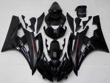 Kits Carenagem Moto Yamaha YZF R6 2006-2007 - Preto Brilhante Preto Fosco