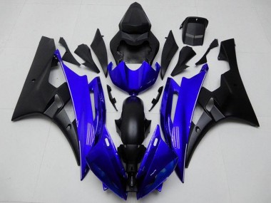 Carenagem Moto Yamaha YZF R6 2006-2007 - Azul Preto Fosco