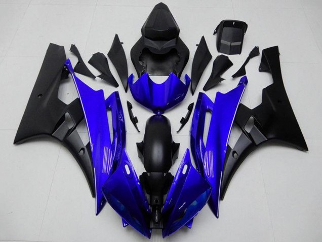 Carenagem Moto Yamaha YZF R6 2006-2007 - Azul Preto Fosco