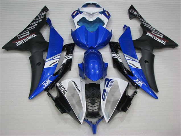 Carenagens Moto Yamaha YZF R6 2008-2016 - Branco Azul Preto Fosco Yamalube