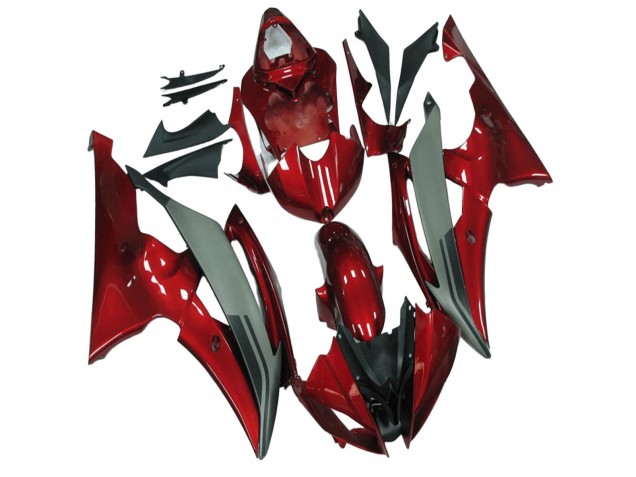 Carenagens Moto Yamaha YZF R6 2008-2016 - Vermelho Cinzento