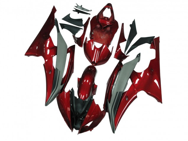 Carenagens Moto Yamaha YZF R6 2008-2016 - Vermelho Cinzento
