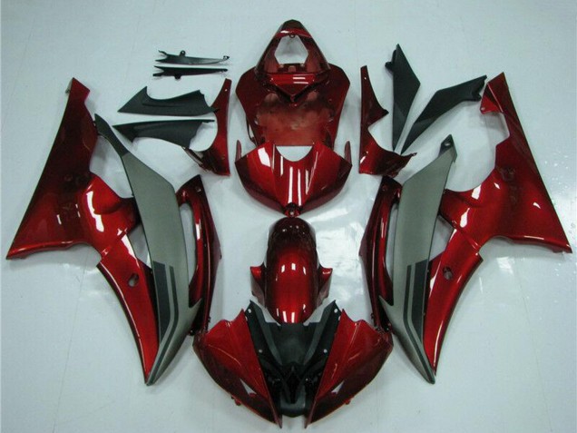 Carenagens Moto Yamaha YZF R6 2008-2016 - Vermelho Cinzento