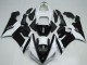 Carenagens Moto Kawasaki ZX6R 2005-2006 - Branco Preto Brilhante