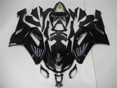Kit Carenagens Moto Kawasaki ZX6R 2007-2008 - Preto Brilhante