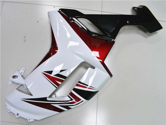 Carenagens Moto Kawasaki ZX6R 2007-2008 - Branco Preto Vermelho