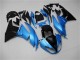 Carenagens Moto Kawasaki ZX6R 2009-2012 - Azul Claro Preto Brilhante