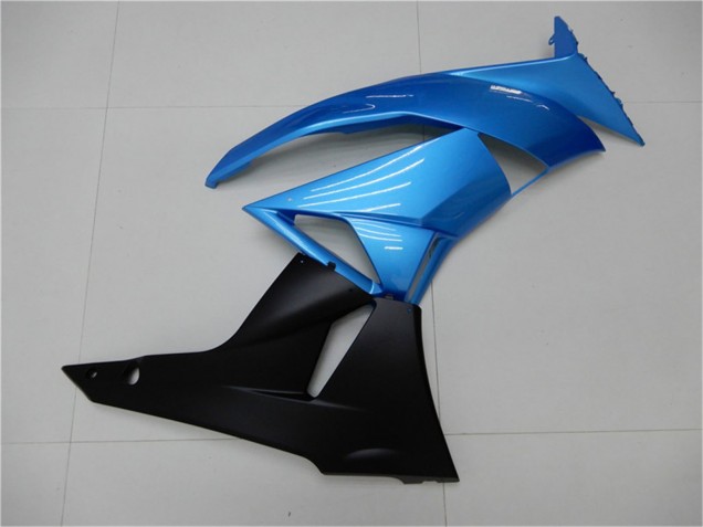 Carenagens Moto Kawasaki ZX6R 2009-2012 - Azul Claro Preto Brilhante