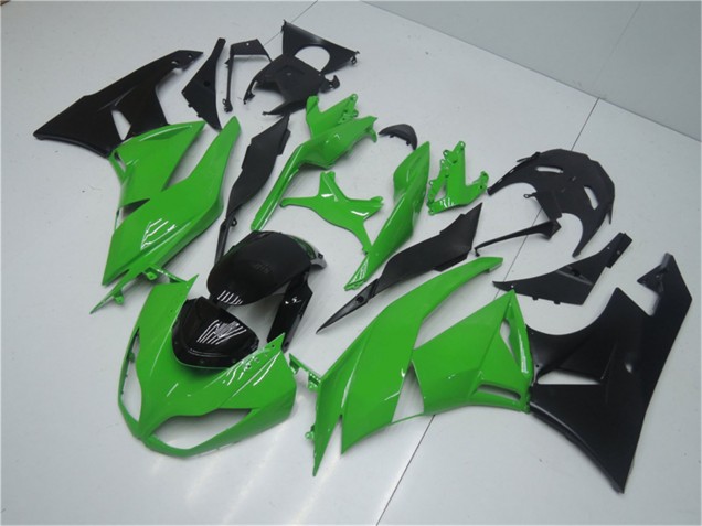 Kits Carenagem Moto Kawasaki ZX6R 2009-2012 - Verde Preto Brilhante