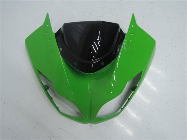 Kits Carenagem Moto Kawasaki ZX6R 2009-2012 - Verde Preto Brilhante