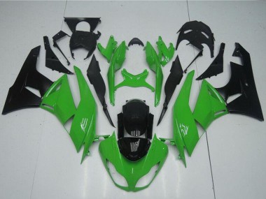 Kits Carenagem Moto Kawasaki ZX6R 2009-2012 - Verde Preto Brilhante