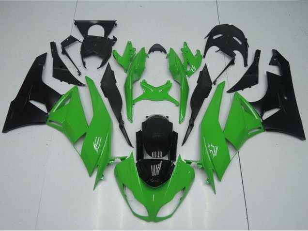 Kits Carenagem Moto Kawasaki ZX6R 2009-2012 - Verde Preto Brilhante
