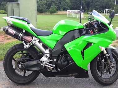 Kits Carenagem Moto Kawasaki ZX10R 2006-2007 - Verde Preto Fosco