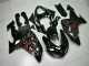 Kits Carenagem Moto Kawasaki ZX10R 2006-2007 - Preto Brilhante Vermelho Chama