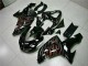 Kits Carenagem Moto Kawasaki ZX10R 2006-2007 - Preto Brilhante Vermelho Chama