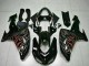 Kits Carenagem Moto Kawasaki ZX10R 2006-2007 - Preto Brilhante Vermelho Chama