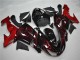 Carenagem Moto Kawasaki ZX10R 2006-2007 - Preto Brilhante Vermelho Chama