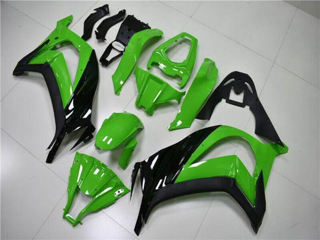 Carenagem Moto Kawasaki ZX10R 2011-2015 - Verde Preto Brilhante