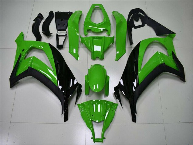 Carenagem Moto Kawasaki ZX10R 2011-2015 - Verde Preto Brilhante