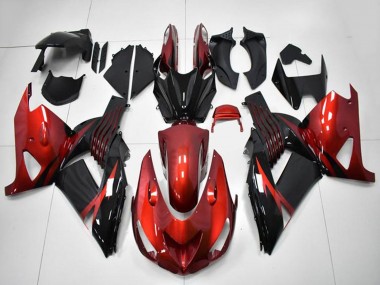 Carenagens Moto Kawasaki ZX14R ZZR1400 2006-2011 - Vermelho Preto