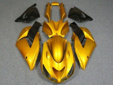 Carenagens Moto Kawasaki ZX14R ZZR1400 2006-2011 - Ouro Preto Brilhante