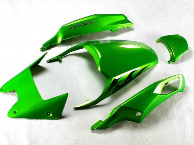 Carenagem Moto Kawasaki ZX14R ZZR1400 2012-2024 - Verde Preto Brilhante