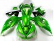 Carenagem Moto Kawasaki ZX14R ZZR1400 2012-2024 - Verde Preto Brilhante