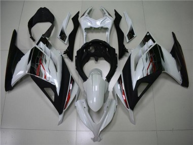 Carenagem Moto Kawasaki Ninja 300 EX300R 2013-2024 - Branco Vermelho Preto