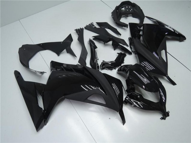 Carenagens Moto Kawasaki Ninja 300 EX300R 2013-2024 - Preto Brilhante Preto Fosco