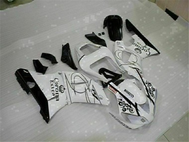 Carenagens Moto Yamaha YZF R1 2000-2001 - Branco Preto Corona Extra