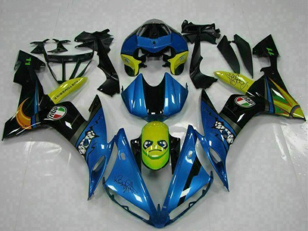 Carenagens Moto Yamaha YZF R1 2004-2006 - Azul Amarelo Tubarão