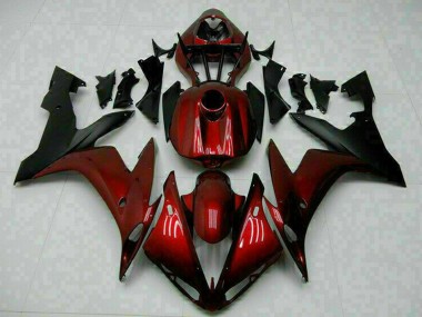 Carenagens Moto Yamaha YZF R1 2004-2006 - Vermelho Castanho Preto Fosco