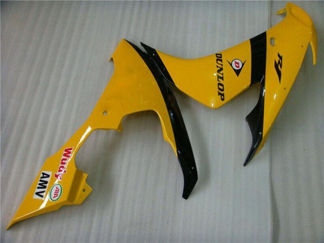 Carenagens Moto Yamaha YZF R1 2004-2006 - Amarelo Preto Brilhante Dunlop 50