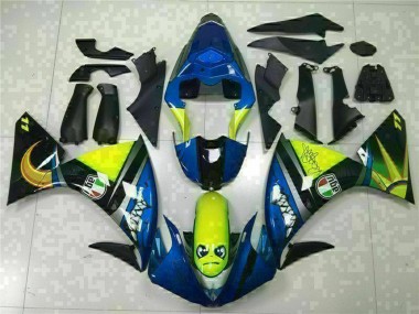 Carenagens Moto Yamaha YZF R1 2009-2011 - Azul Amarelo Tubarão