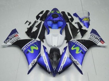 Carenagens Moto Yamaha YZF R1 2012-2014 - Azul Branco Preto Verde MoviStar Yamalube ENEOS