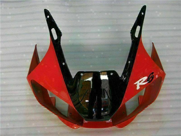 Carenagem Moto Yamaha YZF R6 1998-2002 - Branco Vermelho Preto Brilhante