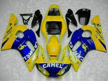Carenagens Moto Yamaha YZF R6 1998-2002 - Amarelo Azul Branco Camelo Motul