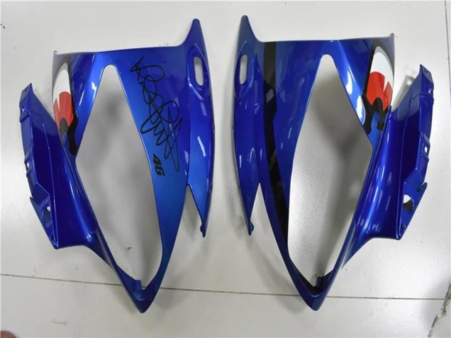 Carenagens Moto Yamaha YZF R6 2006-2007 - Azul Amarelo Preto Brilhante Tubarão