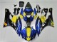 Carenagens Moto Yamaha YZF R6 2006-2007 - Azul Amarelo Preto Brilhante Tubarão