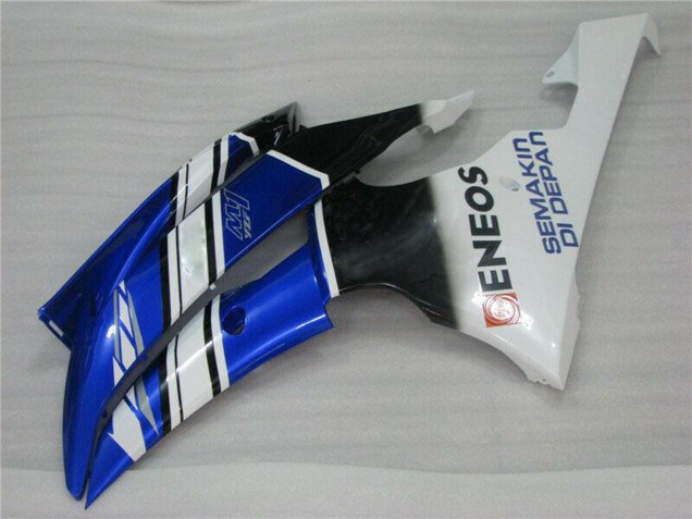 Carenagens Moto Yamaha YZF R6 2008-2016 - Branco Azul Preto ENEOS Semakin Didepan