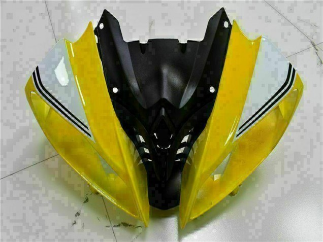 Carenagens Moto Yamaha YZF R6 2008-2016 - Amarelo Branco Preto Brilhante