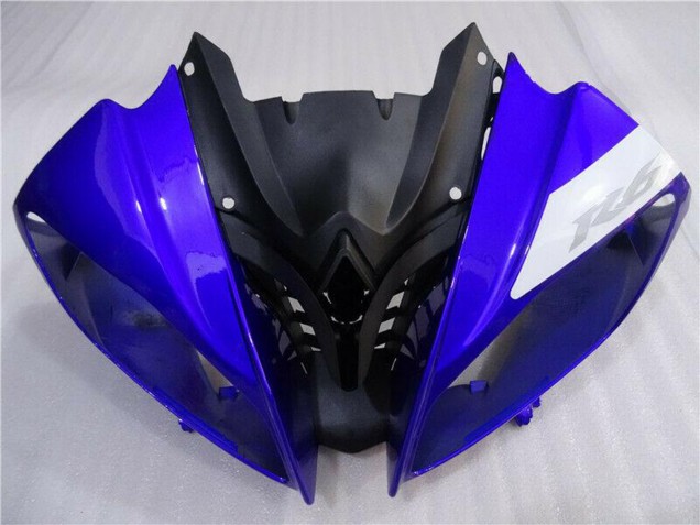 Carenagens Moto Yamaha YZF R6 2008-2016 - Branco Azul Preto Fosco