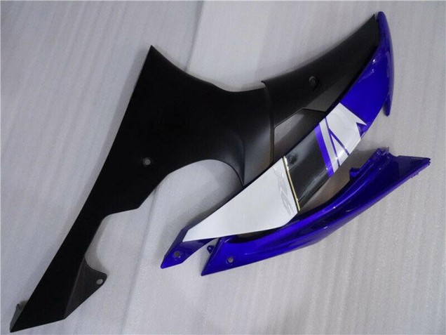 Carenagens Moto Yamaha YZF R6 2008-2016 - Branco Azul Preto Fosco